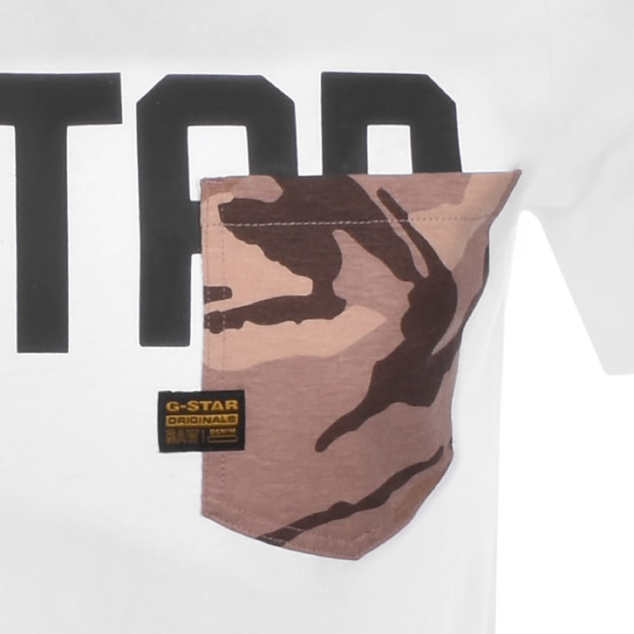 Alternative Image for ProductG Star Raw Originals Logo T Shirt White3